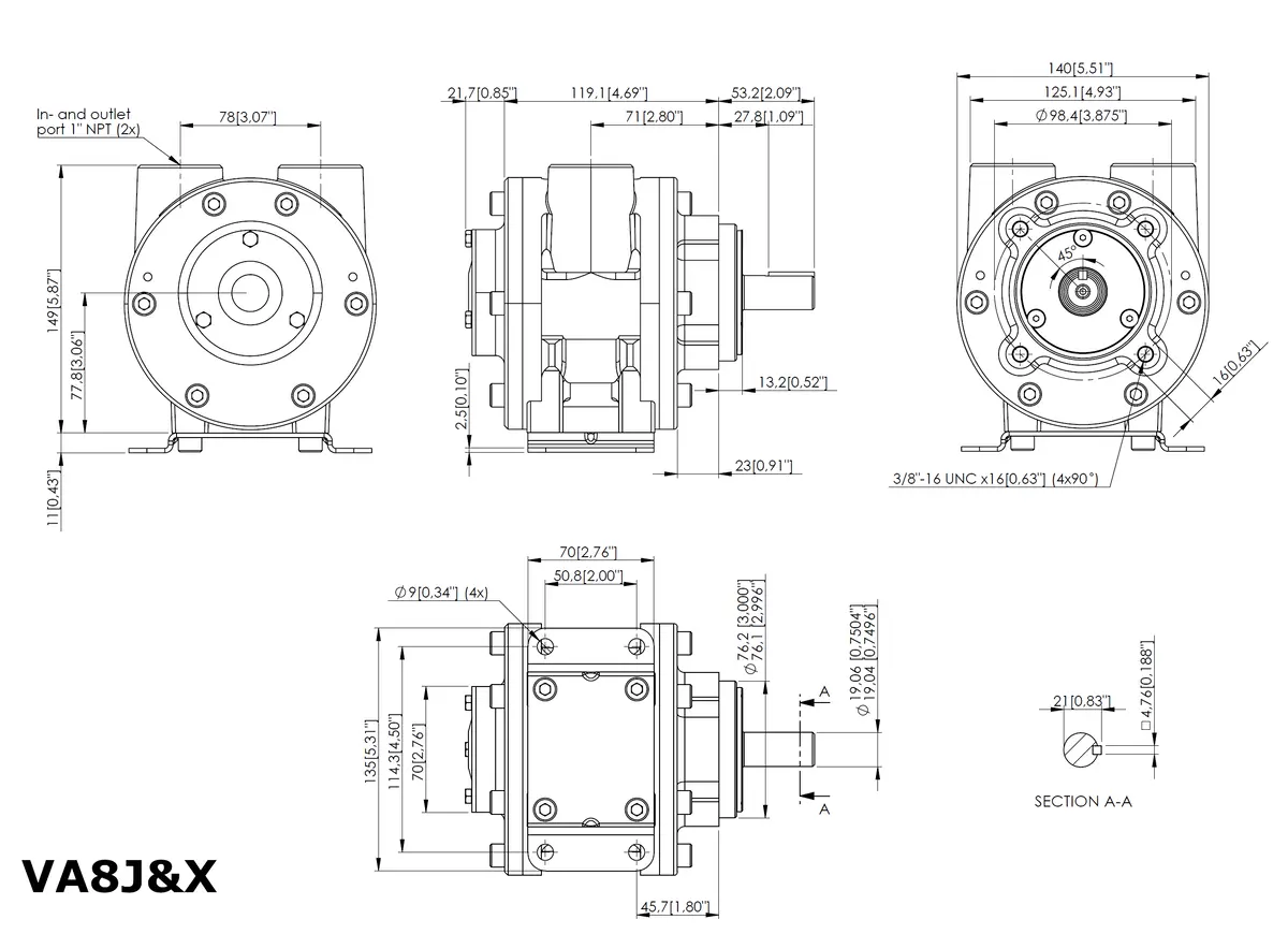 V8 - Vane Air Motor (5.4Kw) 14