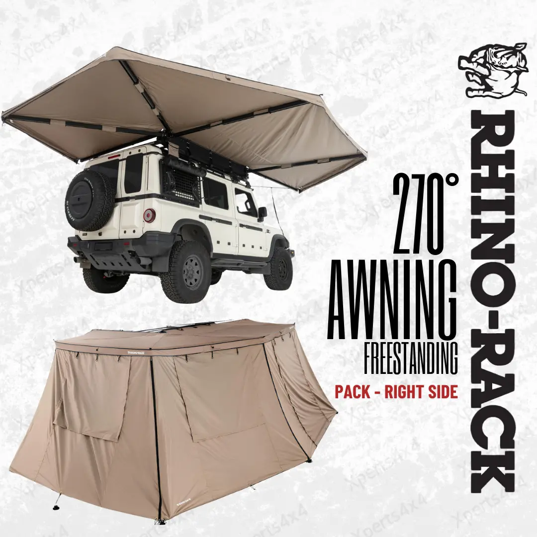 Pack Auvent 270° Auto-Portant + Parois Rhino-Rack | Batwing Côté Droite 1