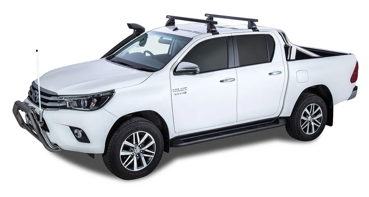 Kit 2 Barres De Toit Heavy Duty Noire 1250Mm Série 2500 Toyota Hilux Revo 2015+ - Rhino-Rack 1