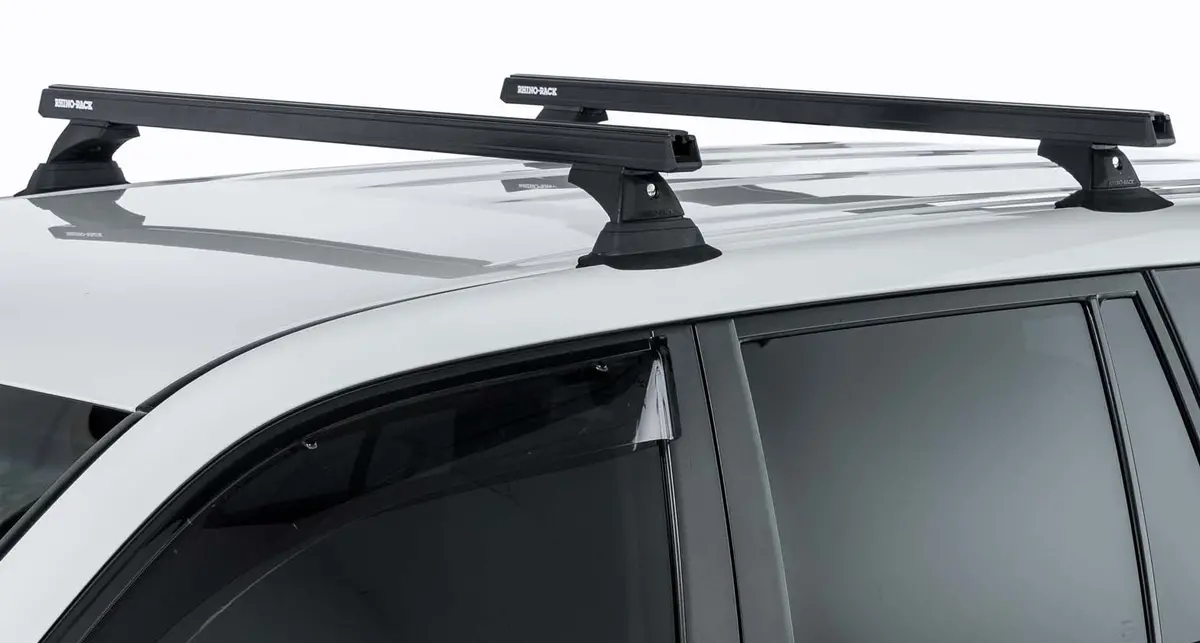 Kit 2 Barres De Toit Noire 1250Mm Heavy Duty Rch Trackmount Nissan X-Trail T31 2007-2014 - Rhino-Rack 2