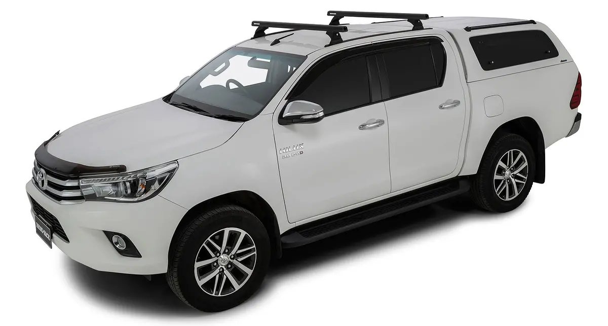 Kit 2 Barres De Toit Noire 1250Mm Heavy Duty Rch Trackmount Toyota Hilux Revo 2015+ - Rhino-Rack 1
