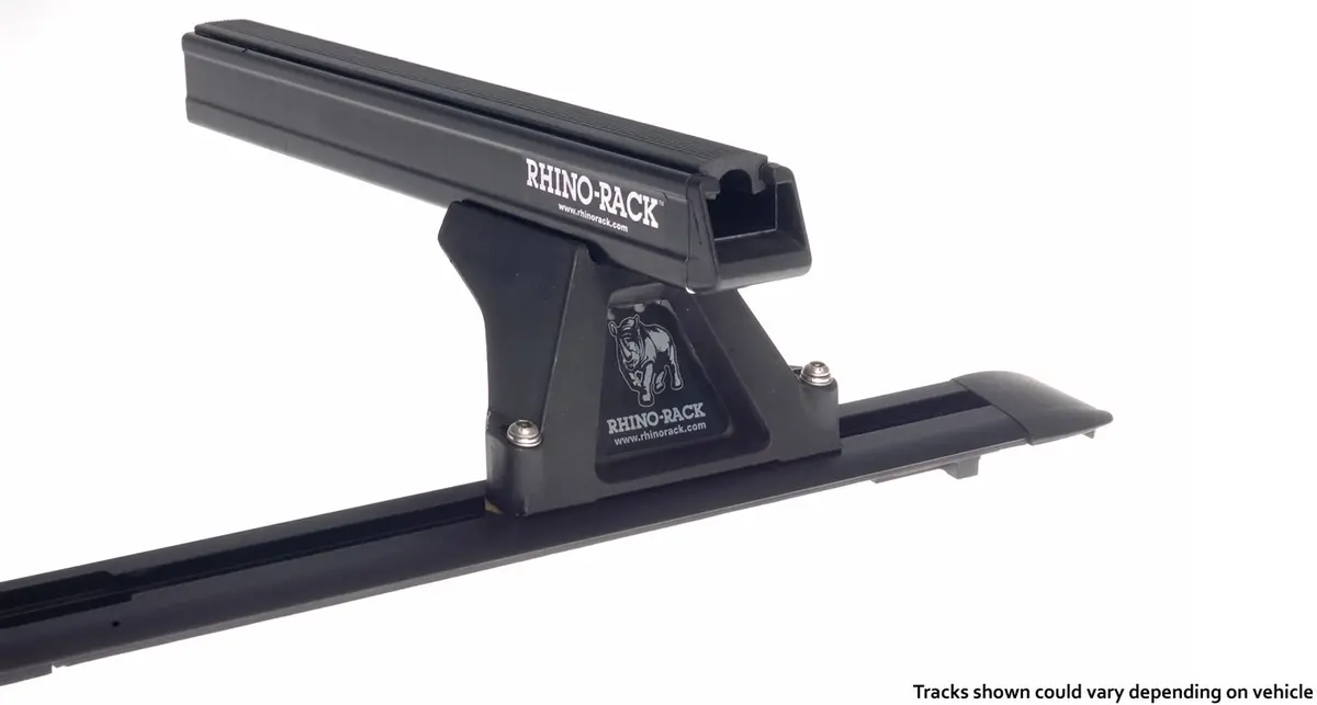 Kit 2 Barres De Toit Noire 1250Mm Heavy Duty Rltf Trackmount Mitsubishi L200 Ml/Mn 2006-2015 - Rhino-Rack 1