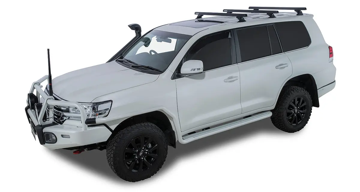 Kit 3 Barres De Toit Noire 1375Mm Heavy Duty Avec Pieds Rch Toyota Land Cruiser Série 200 2007-2021 - Rhino-Rack 1