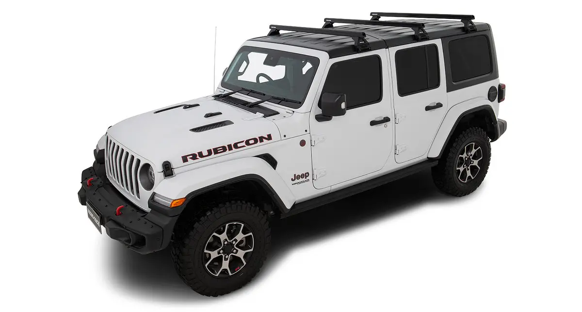 Kit 3 Barres De Toit Noire Heavy Duty 1500Mm Avec Pieds Rl110 Jeep Wrangler Jl 2019+ - Rhino-Rack 1
