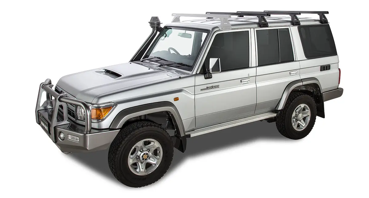 Kit 3 Barres De Toit Noire Heavy Duty 1500Mm Avec Pieds Rl150 Toyota Land Cruiser Série 76 2007+ - Rhino-Rack 1