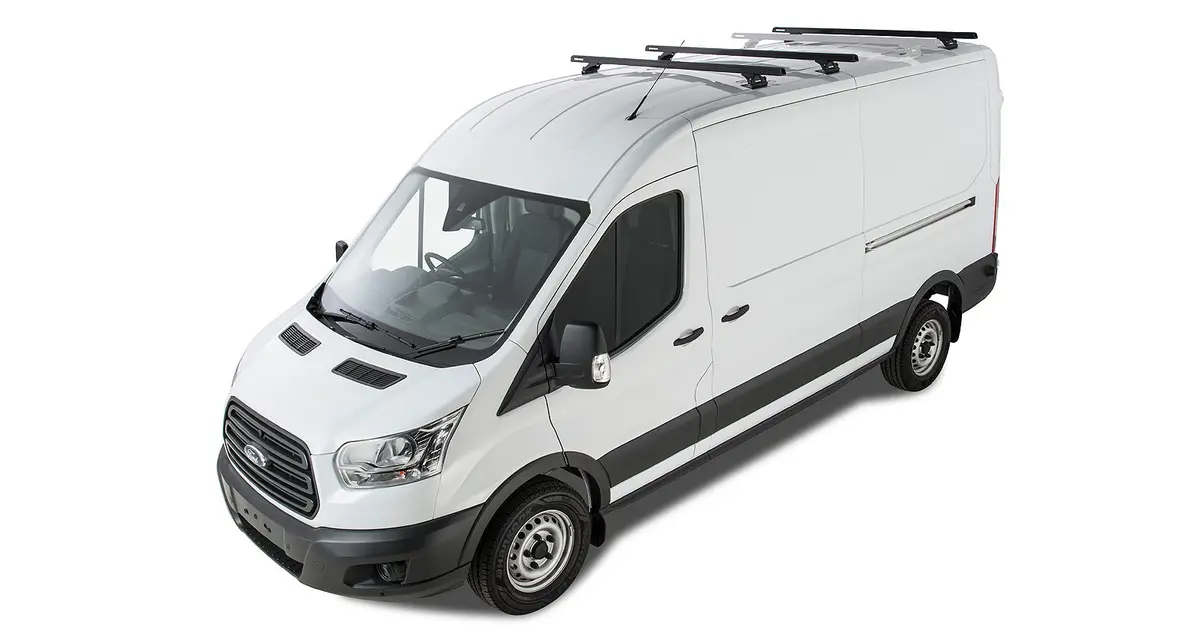 Kit 3 Barres De Toit Noire Heavy Duty 1800Mm Avec Pieds Rltp Ford Transit 2014+ - Rhino-Rack 1