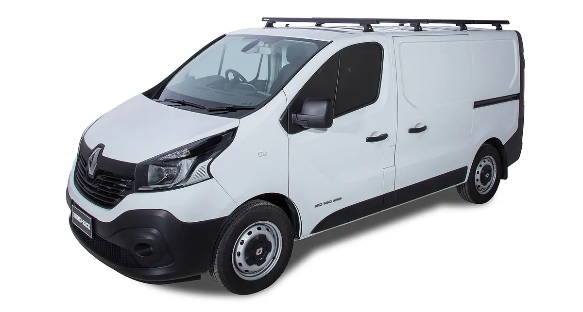 Kit 4 Barres De Toit Noire 1650Mm Heavy Duty Avec Pieds Rlt600 Renault Trafic X82 2015+ - Rhino-Rack 1