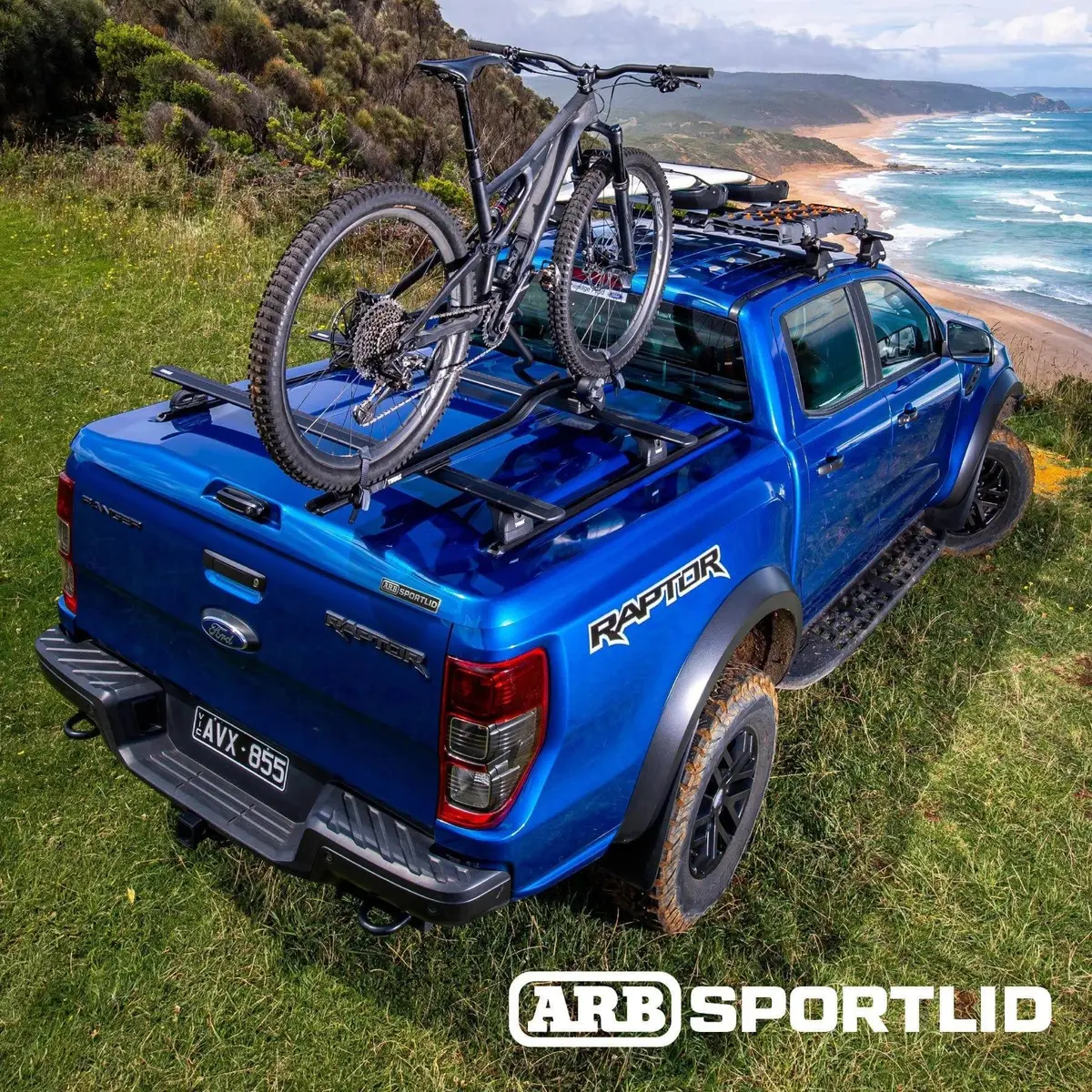 Couvre Benne Coffre - Sportlid V Arb + Système De Rails - Ford Ranger 2012+ / Raptor 2018+ 1