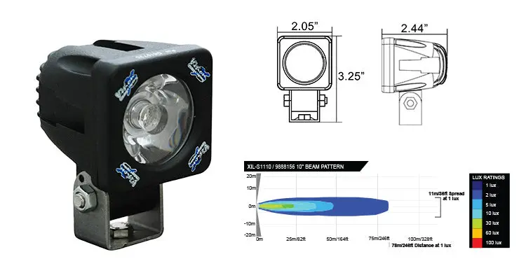 Vision-X Solstice Solo Black 10W Led Pod 2" – Compact & Puissant (Unité) 2