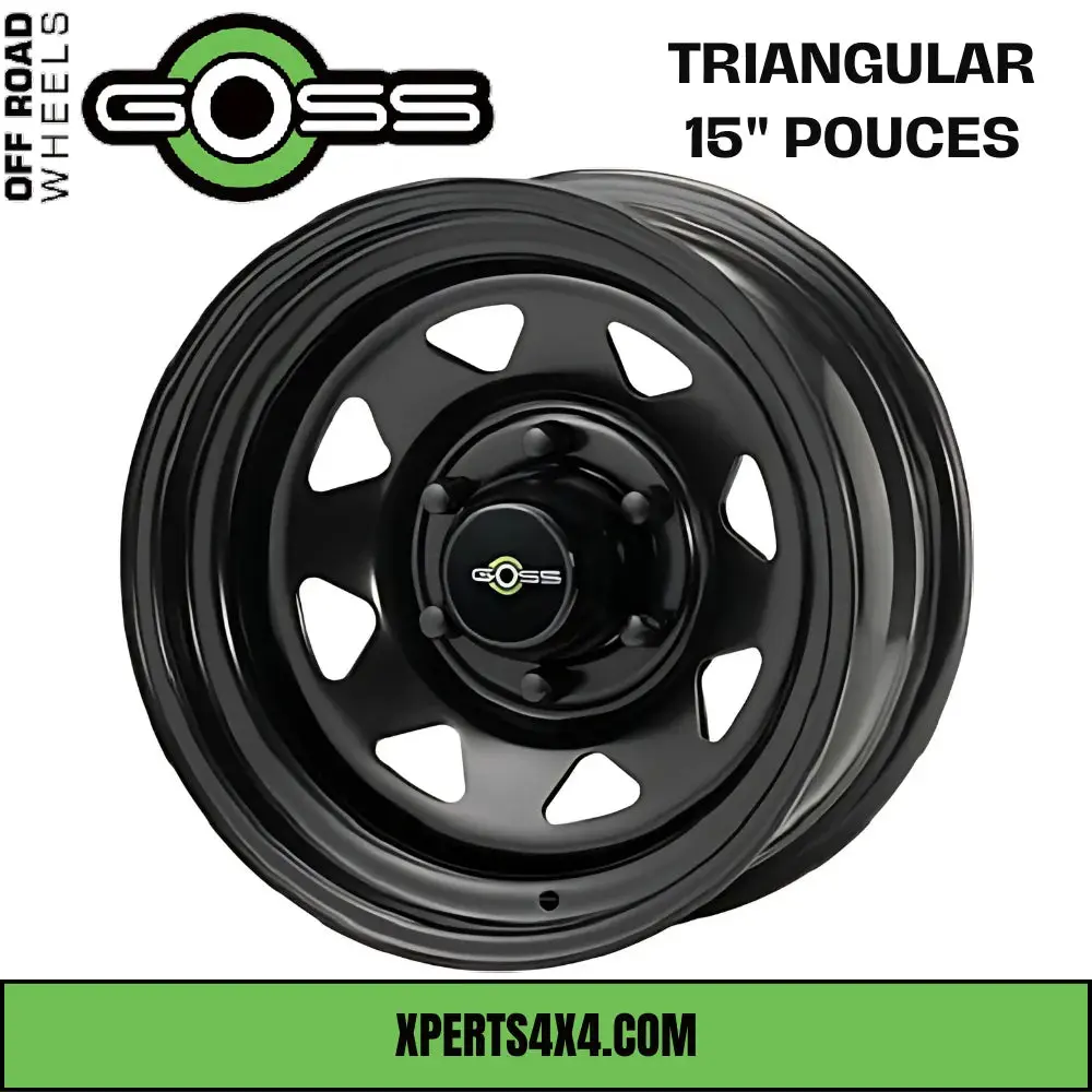 Jante Acier Goss Triangular - 15 Pouces - Black 1