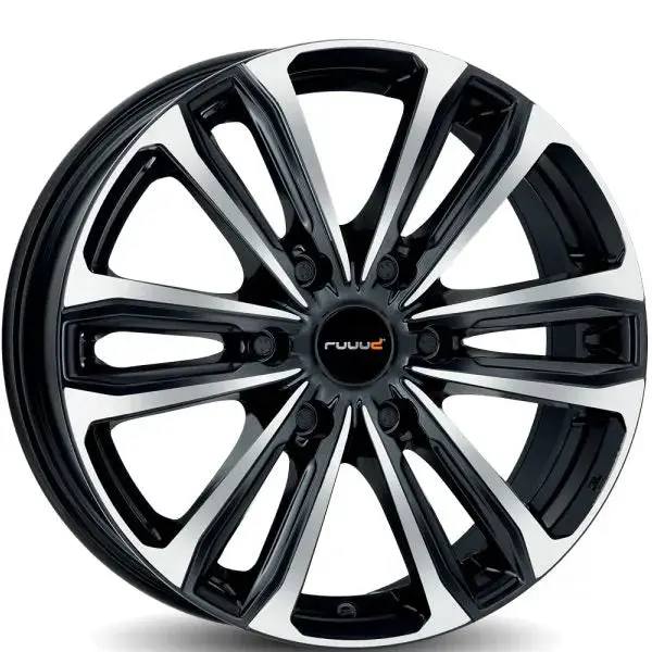 Jante Aluminium Ruuud Namur 6.5X17 6X120 Et50 Ctr74.6  - Black Polished 1