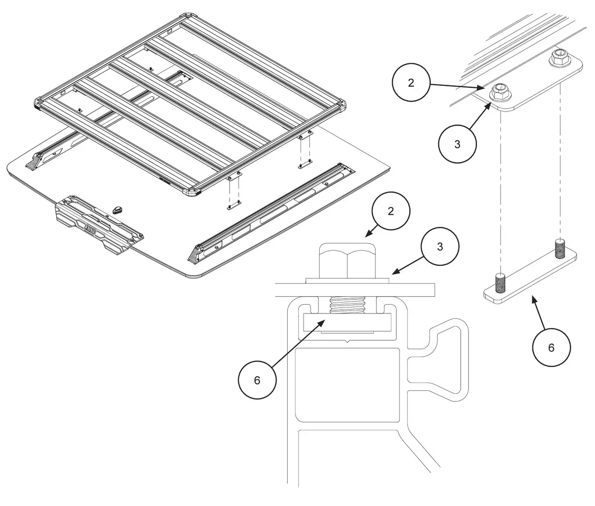 Kit De Montage Hardlid Arb | Pour Installer Plateforme Baserack 2