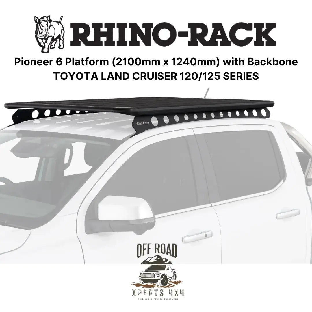 Kit Galerie De Toit 2100X1240mm Avec Backbone | Toyota Land Cruiser 120/125 | Rhino-Rack 1
