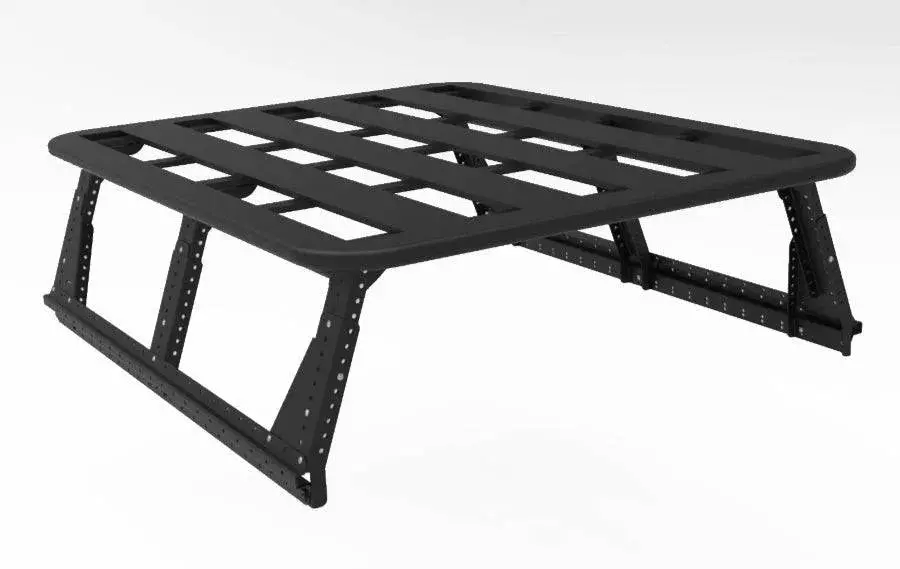 Kit Galerie Rhinorack Sur Benne Avec Multi-Rack Extensible Pour Toyota Hilux Revo Extra Cab 1