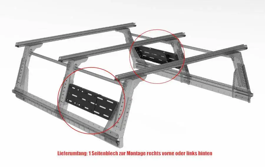 Option Fixations Latérales Pour Multi-Rack Extensible Extra Cab 2
