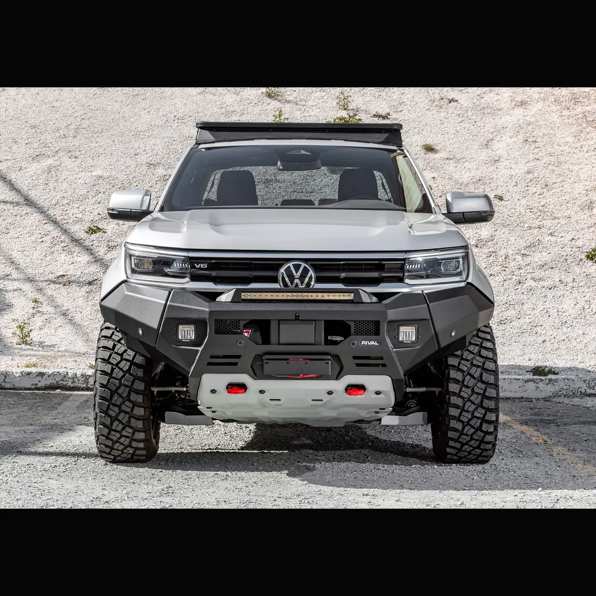 Pare-Choc Avant Rival 4X4 Vw Amarok 2023+ | Aluminium Noir 1