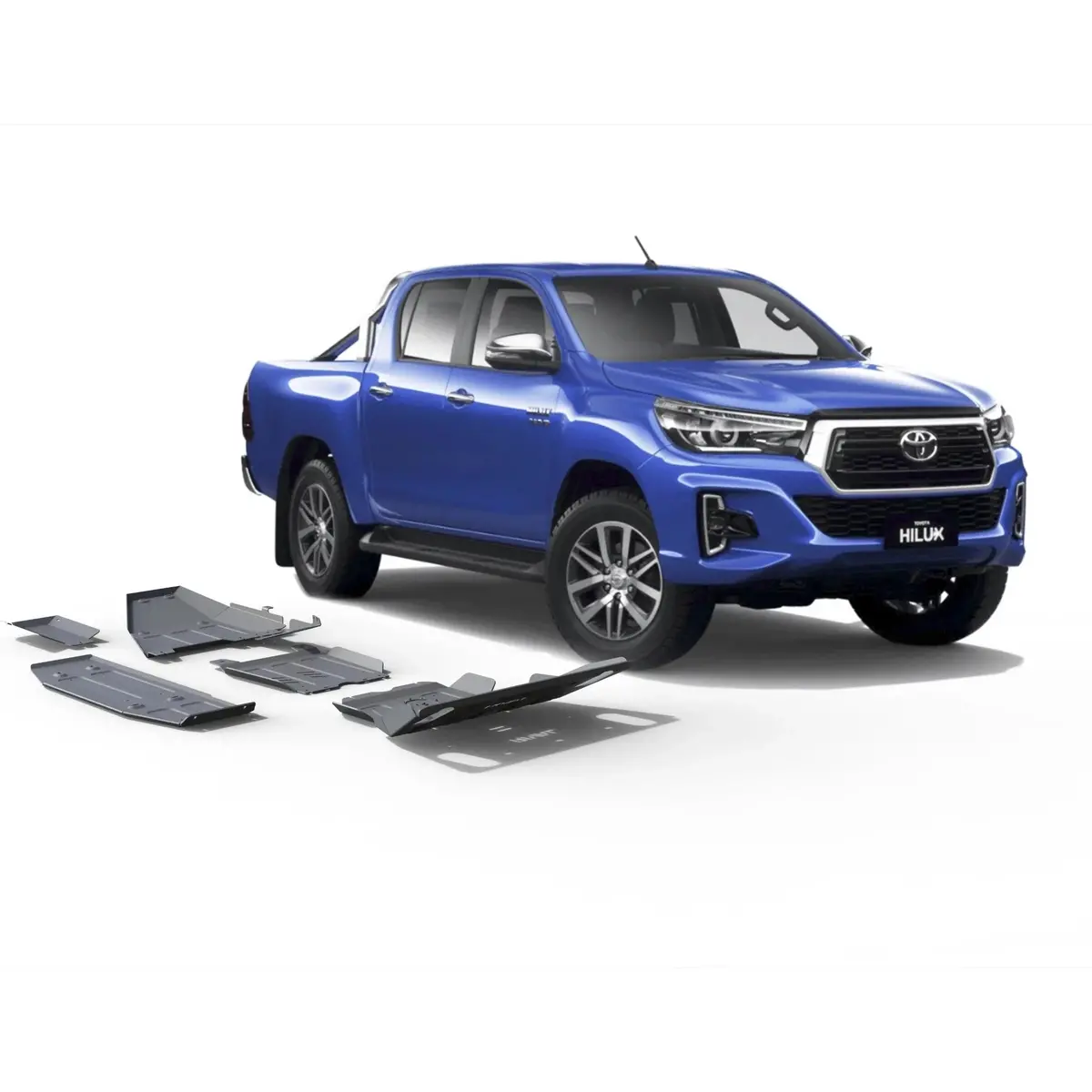 Kit 4X Protections Toyota Hilux Revo 2016-Présent - Rival4x4 - Aluminium 6Mm 1