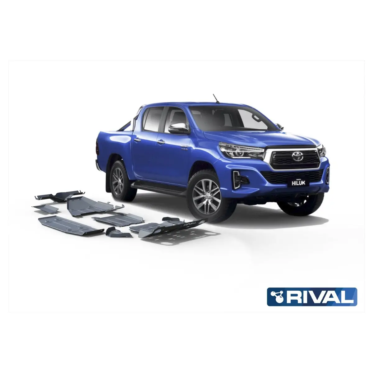 Kit Protections Intégrales Rival Toyota Hilux Revo (2016+) - Aluminium 6Mm 1