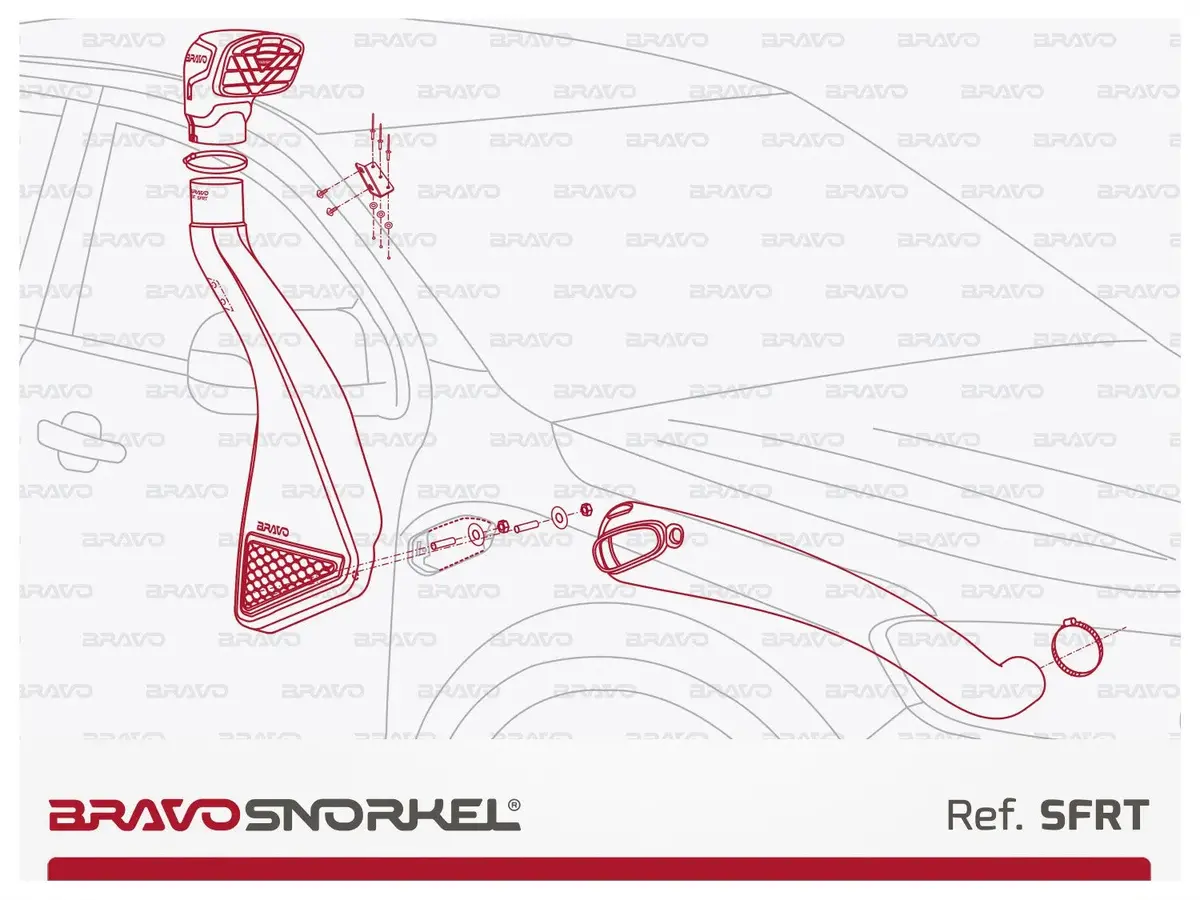 Snorkel Bravo 4X4 - Ford Ranger Raptor 2018-2022 2