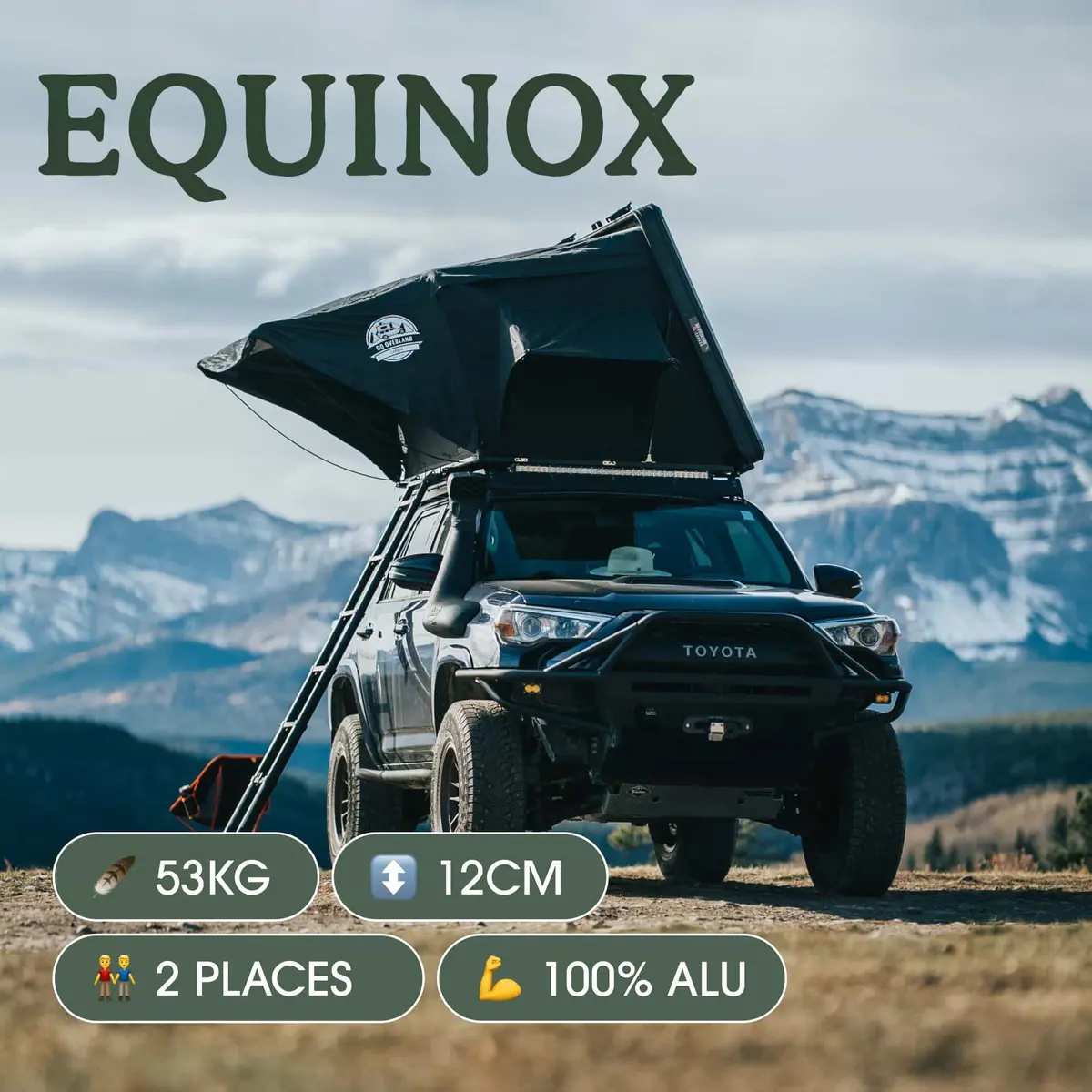 Tente De Toit Equinox 2 Places Go Overland Canada – Aluminium 1