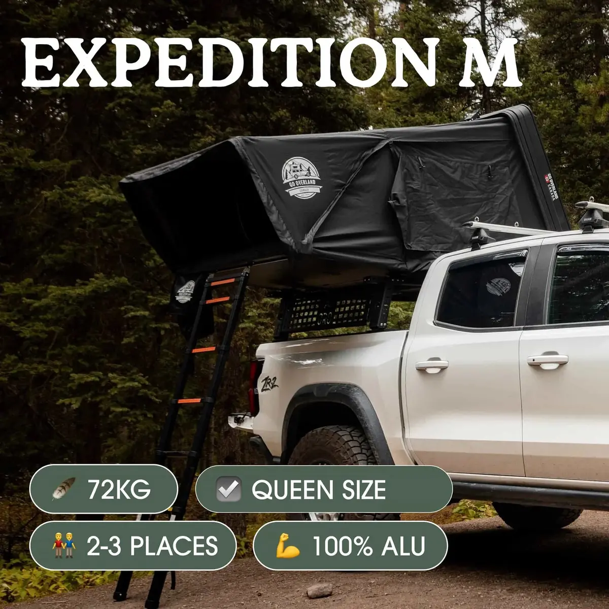 Tente De Toit Expedition M – Go Overland Canada (2-3 Places) 1