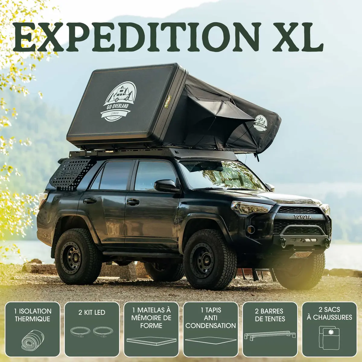 Tente De Toit Expedition Xl Go Overland Canada – 4 À 5 Places 1