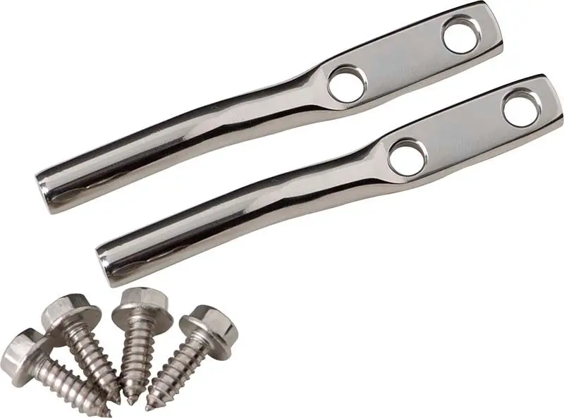 Kentrol Polished Silver Door Strap Pin Kit For 1976–1995 Jeep Cj & Yj Wranglers 1