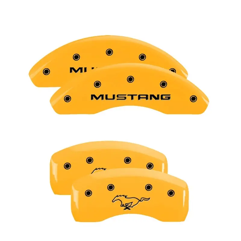 Mgp Engraved Yellow-Finish Caliper Covers For 1997 Ford Mustang (Front & Rear) 1