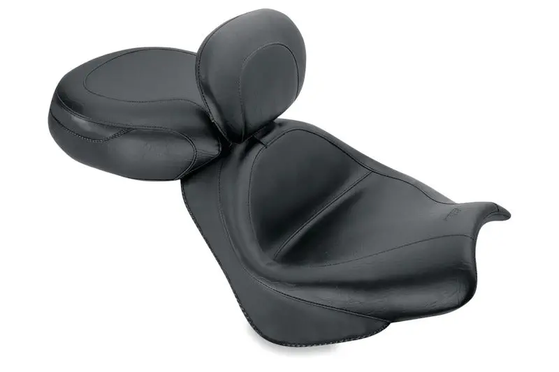 Mustang Retro Two-Piece Touring Seat For Honda Vtx1800 – Includes Driver Backrest, Black Finish 1
