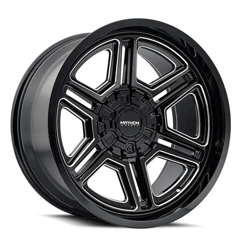 Mayhem Hermosa Forged Alloy Wheel – 20X10", 5X127 Bolt Pattern, -25Mm Offset, 87Mm Hub Bore, Black/Milled Finish 1