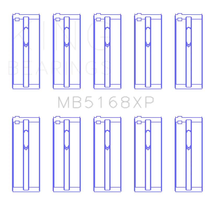 King Crankshaft Main Bearing Set For Honda H22 – 50Mm Journal, Standard Size (Stdx) 1