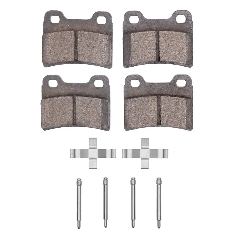 R1 Semi-Metallic Rear Brake Pad & Hardware Kit For 1995–1997 Kia Sephia 1