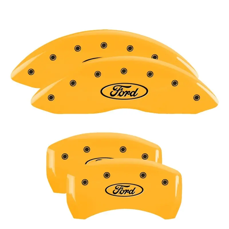 Mgp Engraved Yellow-Finish Caliper Covers For 1997 Ford Mustang (Front & Rear) 2