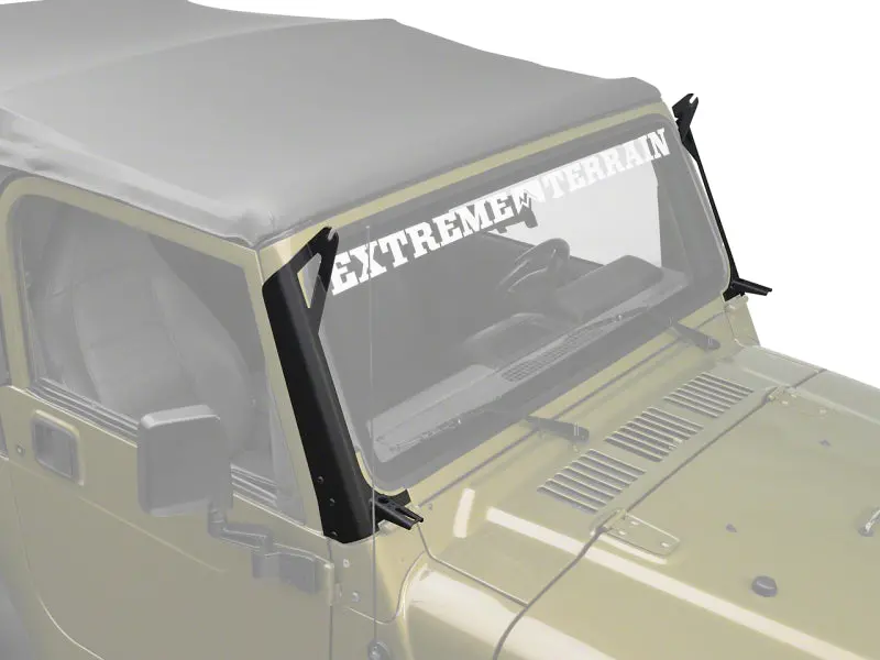 Raxiom 50-Inch Led Light Bar Mount For 1997–2006 Jeep Wrangler Tj – Windshield + Auxiliary Bracket 1