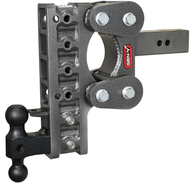 Gen-Y The Boss Torsion-Flex Hitch – 2.5" Shank, 10" Drop, 16,000 Lb Capacity W/ Dual-Ball & Pintle Lock Adapters 1