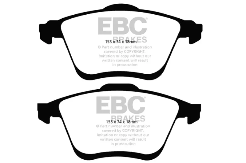Ebc Redstuff High-Performance Front Brake Pads For 2006–2009 Mazda 6 2.3L Turbo (Mazdaspeed) 1