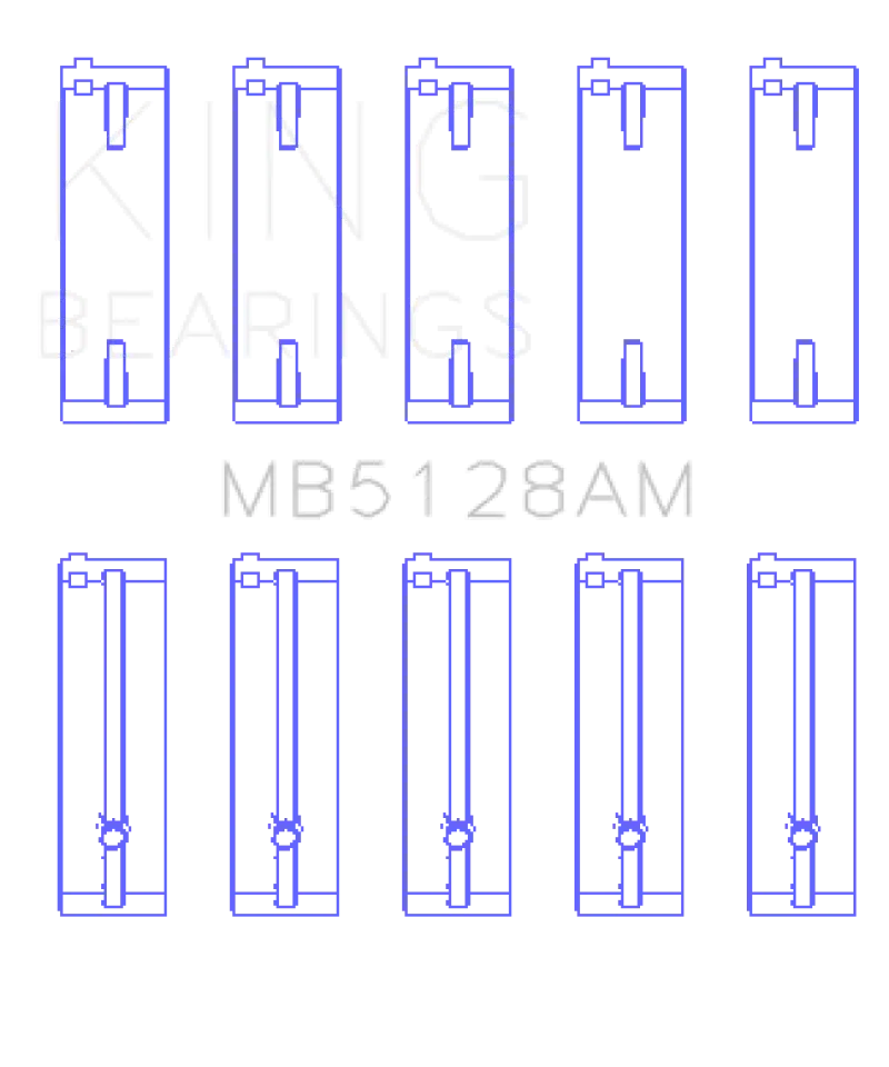 King Main Bearing Set – Standard Size For Isuzu 4Xe1 / 4Xf1 / 4Xc1T Engines 1