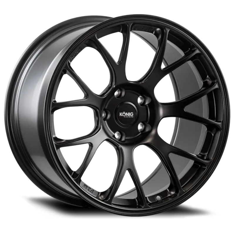 Konig Forged F1M 18X9 5X130 Et46 Satin Black Knurled Bead 1