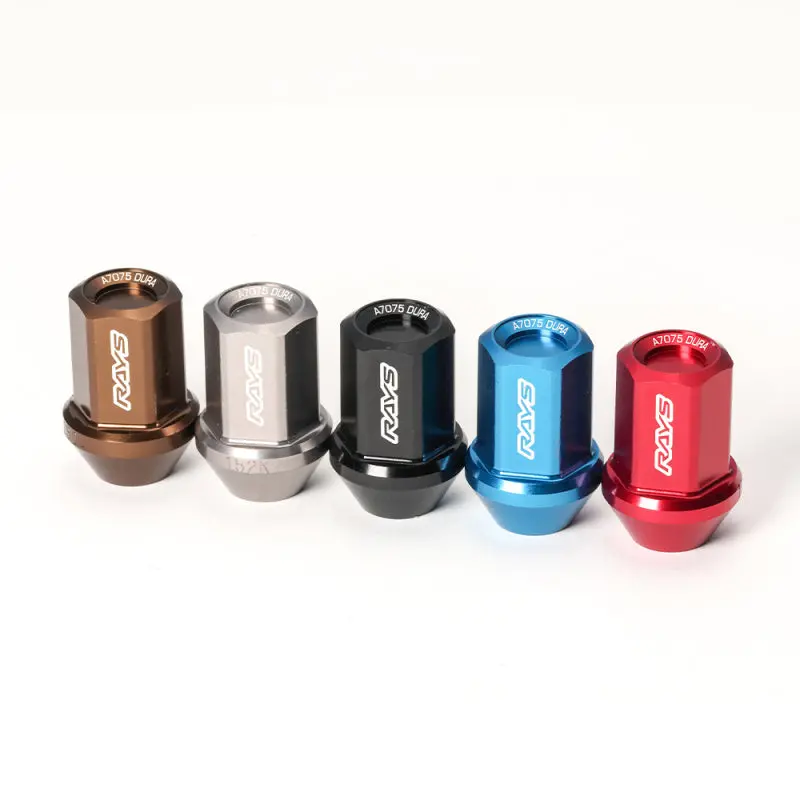 Rays Dura-Nut L37 Red Lug Nut Kit – Straight-Shank, 6-Hole, 12X1.50Mm, 20-Piece With 4 Locking Nuts 1