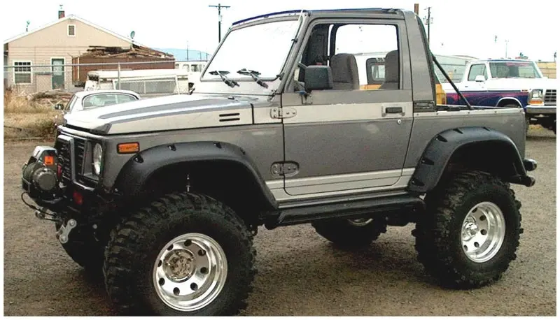 Bushwacker 86-95 Suzuki Samurai Pocket Style Flares 2Pc - Black 1