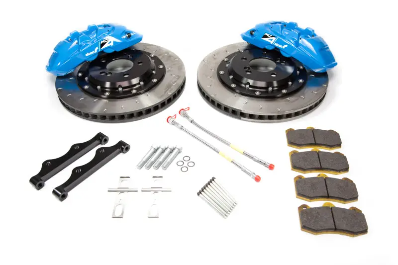 Alcon R35 Gt-R Rear Brake Kit: 380X33Mm Sky Blue Rotors + 4-Piston Calipers (Rc4) 1