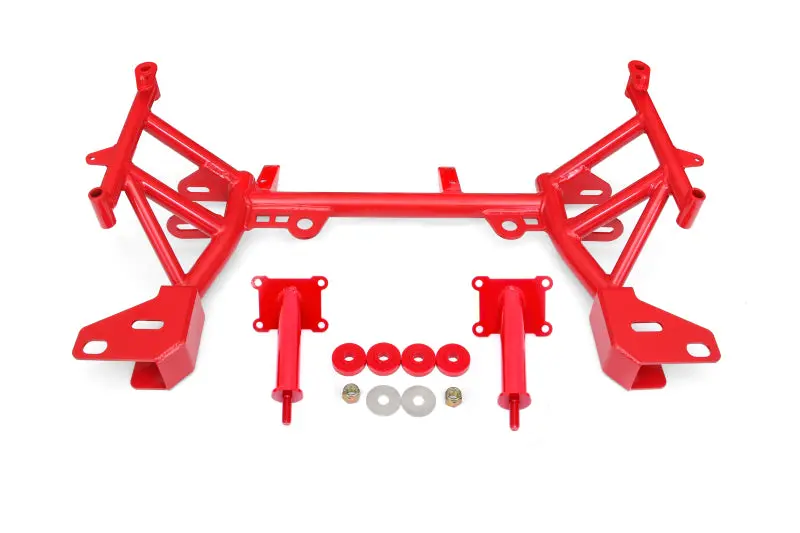 Bmr Low-Mount Turbo Ls1 Engine Mount Kit – Compatible With 1993–2002 F-Body K-Members And Pinto-Style Setups (Red) 1