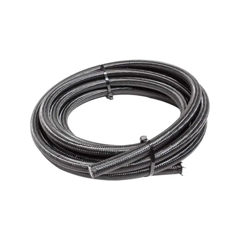 Snow 10An Braided Stainless Ptfe Hose - 15Ft Black 1