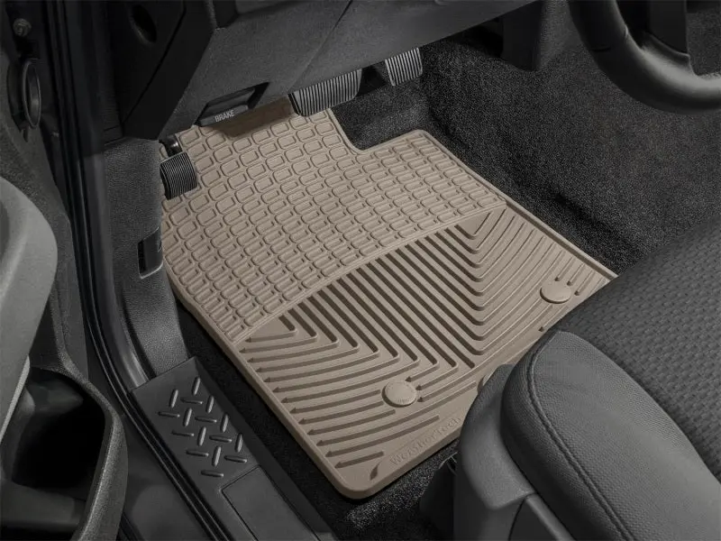Wt Custom-Fit Rubber Floor Mats – Front Row, Tan 1