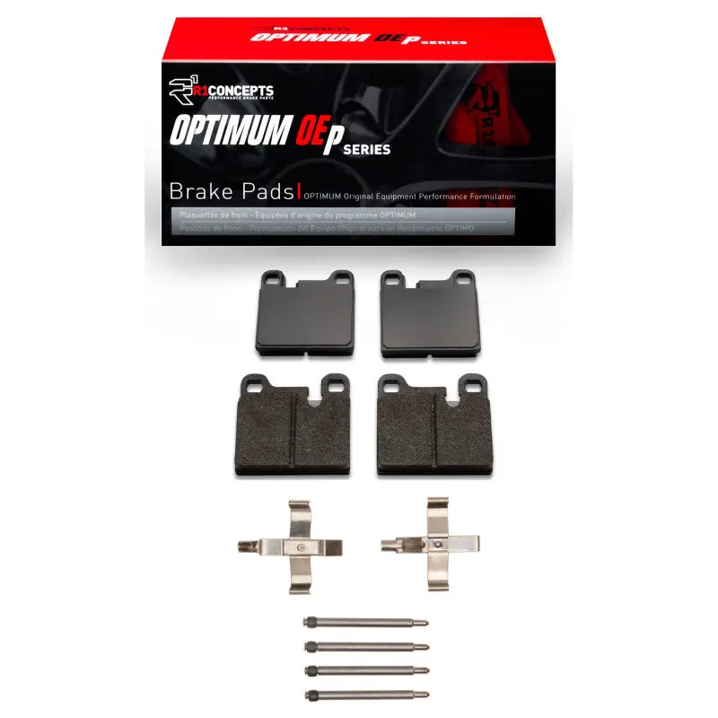 R1 Rear Brake Pad & Hardware Kit For 1984–1989 Porsche 911 — Oe-Style Optimum Pads 1