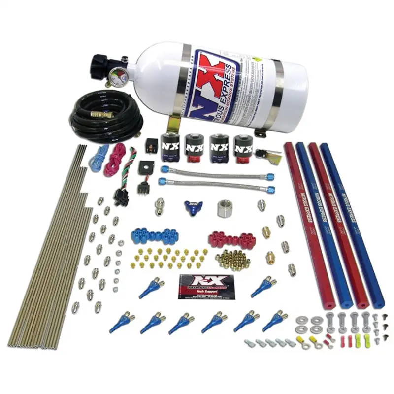 Nitrous Express Shark/Gas Nitrous Kit — 200–600 Hp, Dual-Solenoid System With 10-Lb Bottle 1