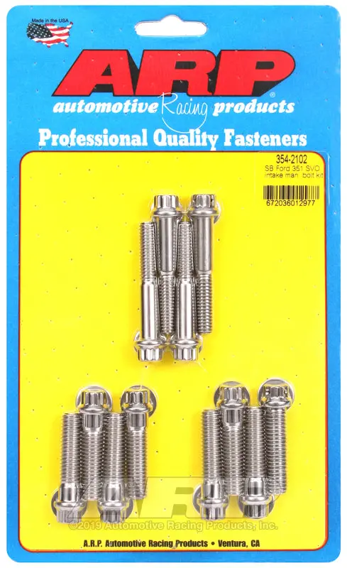 Arp Intake Manifold Bolt Kit – Ford 351 Svo Small-Block Applications 1