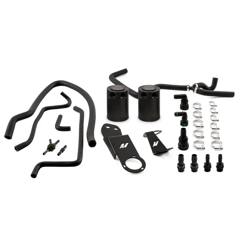 Mishimoto Baffled Oil Catch Can Kit For 2013+ Cadillac Ats 2.0L Turbo – Black Anodized 1