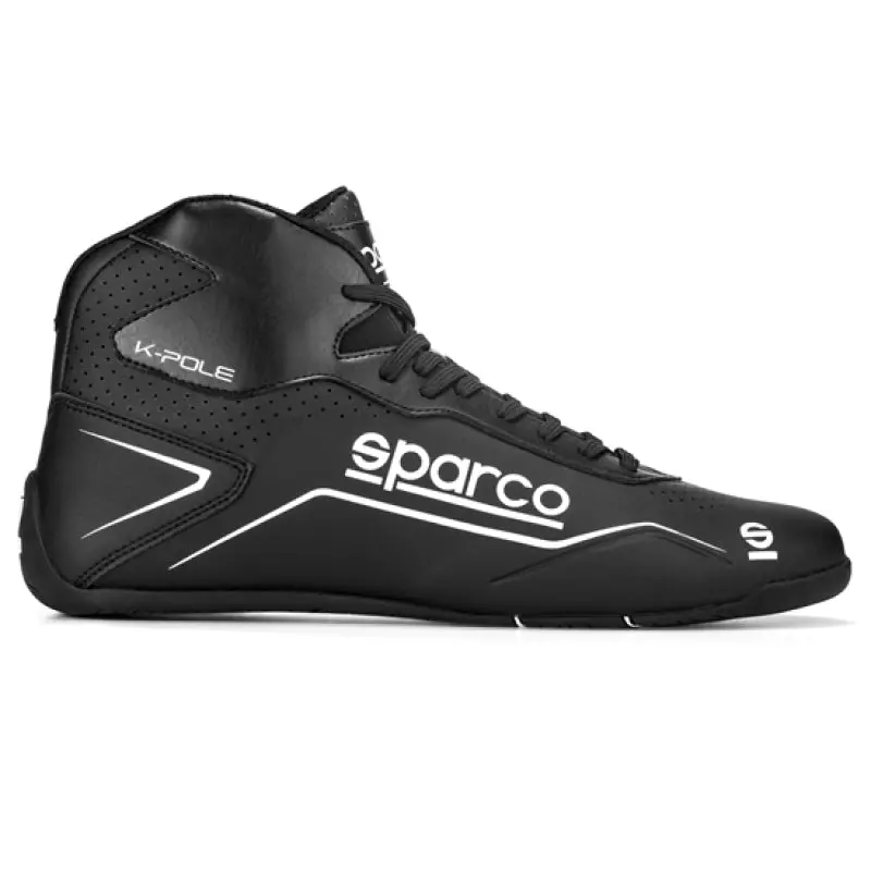 Sparco K-Pole Racing Driving Shoes – Size 47, Black/Black 1