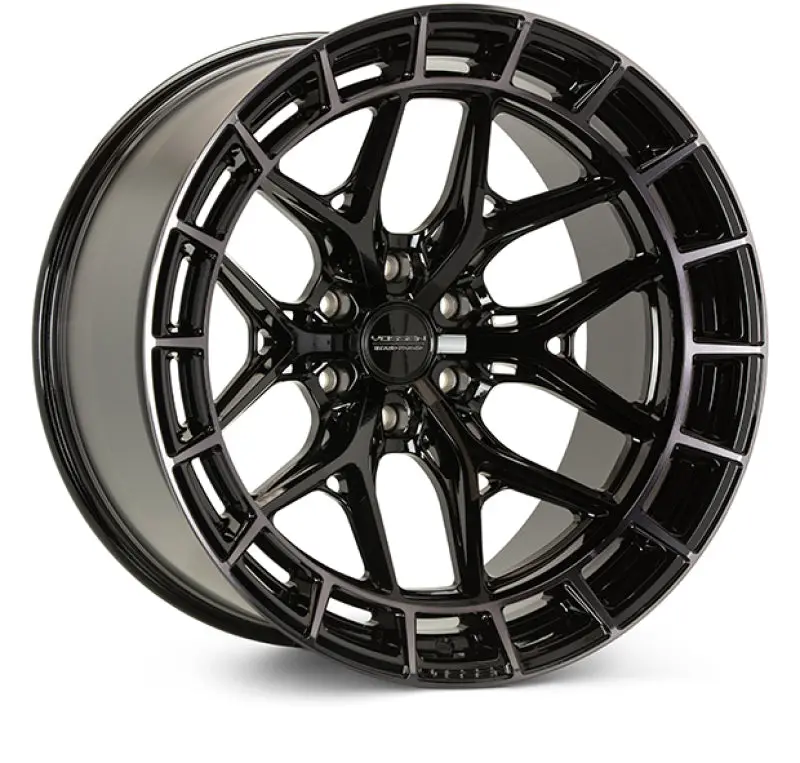 Vossen Hfx-1 22X12 / 6X139.7 Bp / Et-44 / 106.1 Cb / Ultra Deep - Tinted Gloss Black Wheel 1